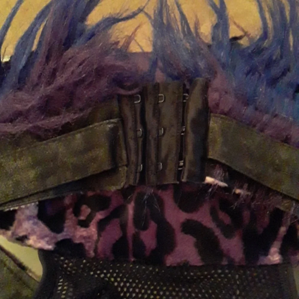 Lip Service Purple Leopard Bodysuit with Black Details - Picture 4 of 11